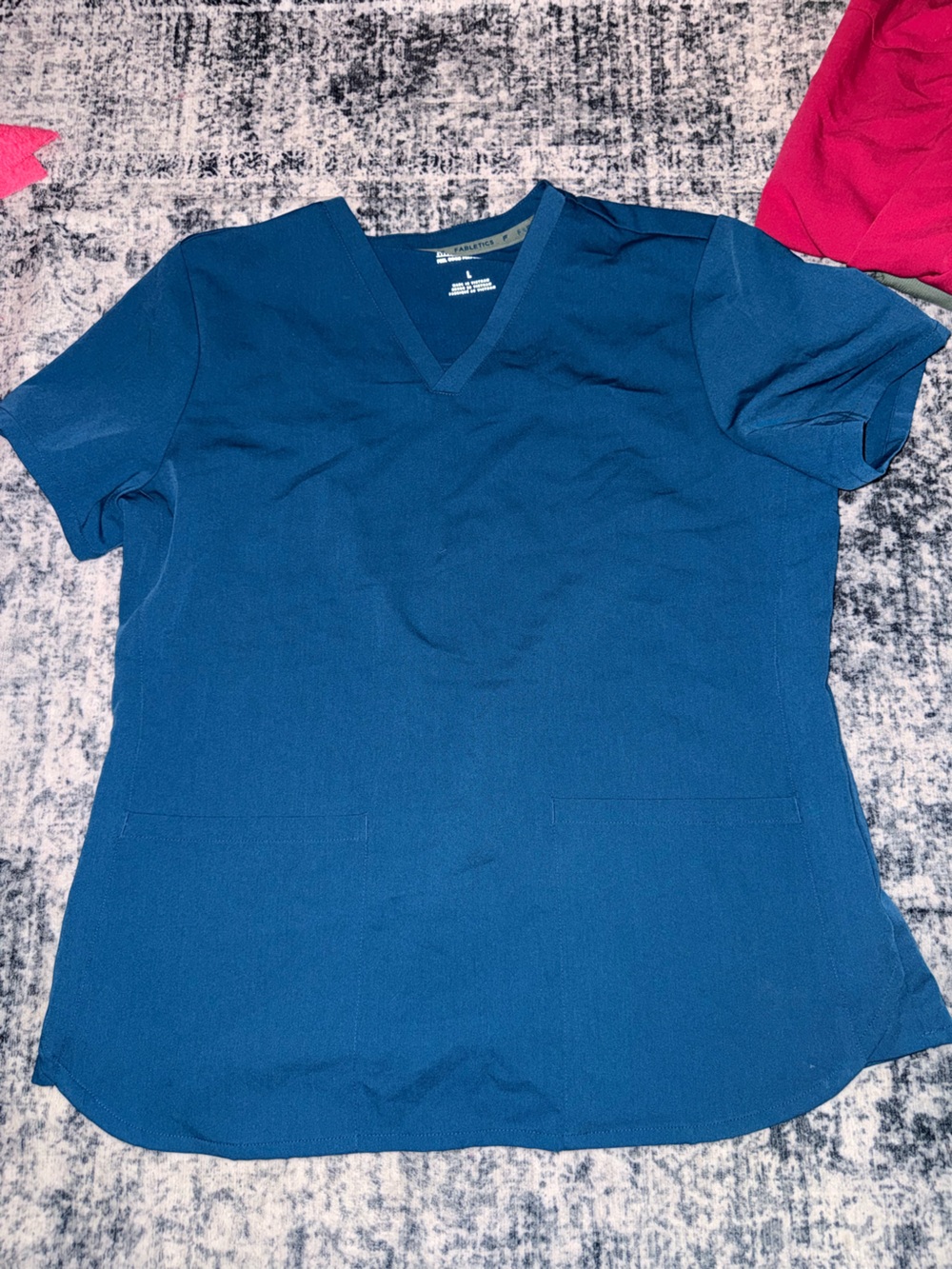 Fabletics Women's Blue V‑Neck Scrub Top